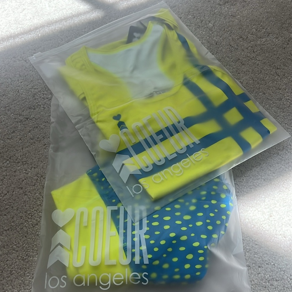 NEW! Coeur Clothing, 2 piece set (Shorts & Tank) Coeur Tri Clothing